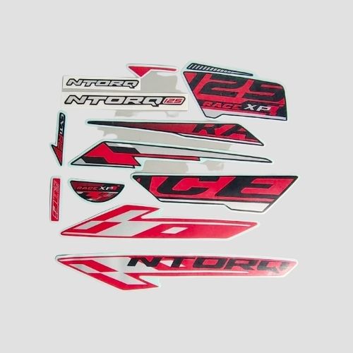 Stckr Set Ntorq 125 Race Xp Red for TVS — motorcycle spare part Kenya