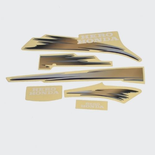 Stckr Set Passion [blk Tank-gold] for Hero — motorcycle spare part Kenya