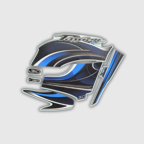 Stckr Set Passion Plus BS6 Blk/Blue