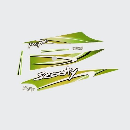 Stckr Set Pep Plus T2 [whi Shield-grn] for TVS — motorcycle spare part Kenya