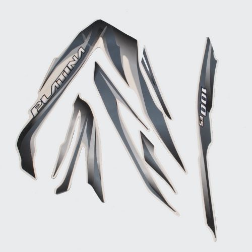 Stckr Set Platina 100 [ES] [blk Tank Grey] for Bajaj — motorcycle spare part Kenya