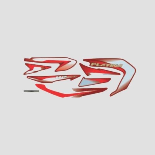 Stckr Set Platina 110 Comfortec [2019] Red Tank for Bajaj — motorcycle spare part Kenya