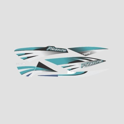 Stckr Set Pleasure T6 [grey Shield] for Hero — motorcycle spare part Kenya