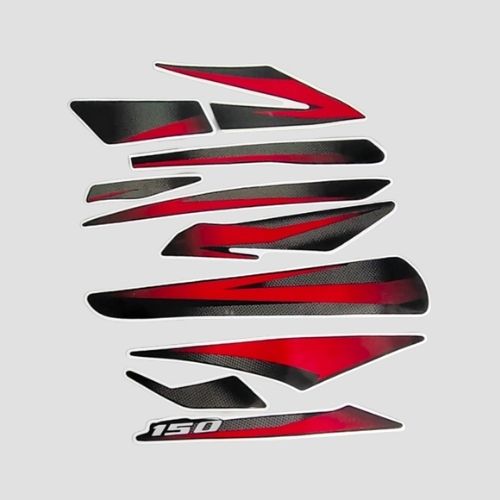 Stckr Set Pulsar 150 BS6 [2020] Blk/Red