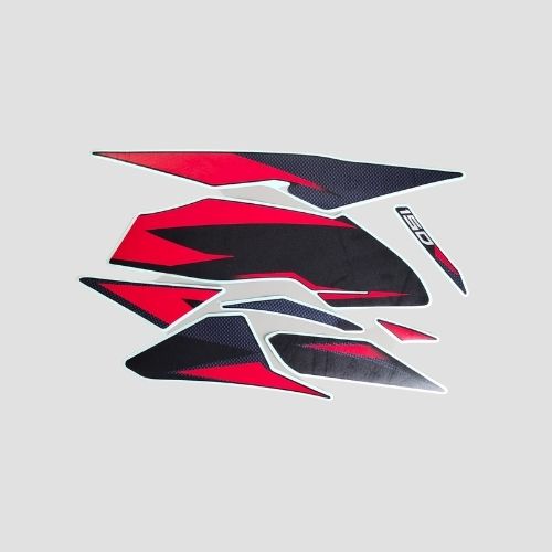 Stckr Set Pulsar 150 BS6 UG10 Blk/Red for Bajaj — motorcycle spare part Kenya