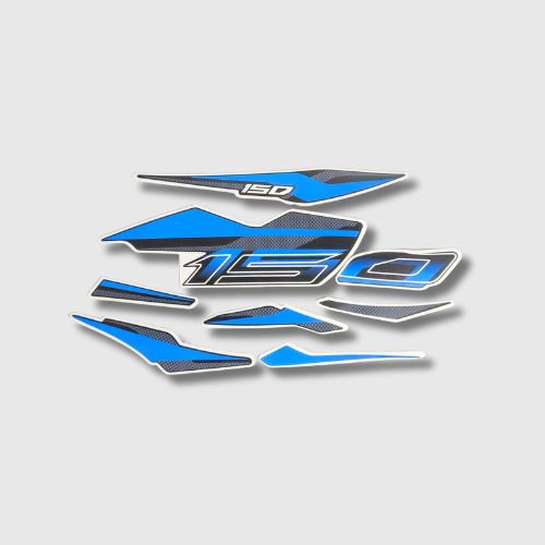 Stckr Set Pulsar 150 Twin Disk [2024] Blk/Blue