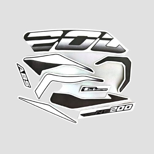 Stckr Set Pulsar 200NS BS6 Grey Tank