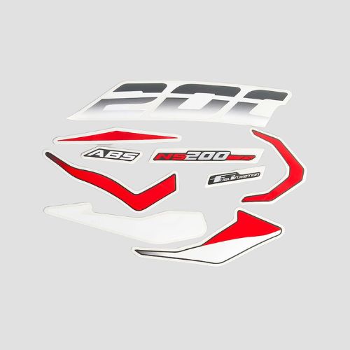 Stckr Set Pulsar 200NS BS6 Whi Tank for Bajaj Pulsar 200 NS BS6 — motorcycle spare part Kenya
