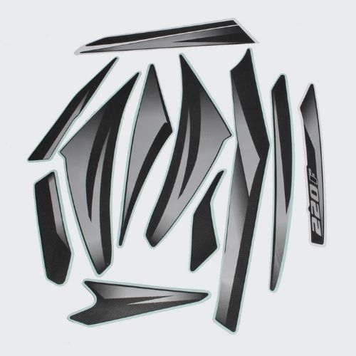 Stckr Set Pulsar 220F UG8 [Blk-chrome] for Bajaj — motorcycle spare part Kenya