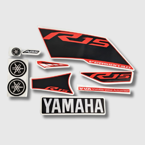 Stckr Set R15 V3 ABS Vva Red Tank for Yamaha — motorcycle spare part Kenya