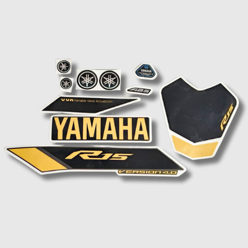 Stckr Set R15 V4 ABS Vva Blk/Gold