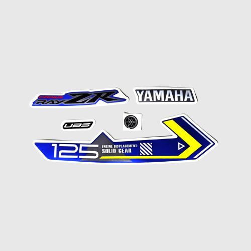 Stckr Set Ray ZR 125 [2020] Dark Matte Blue for Yamaha — motorcycle spare part Kenya