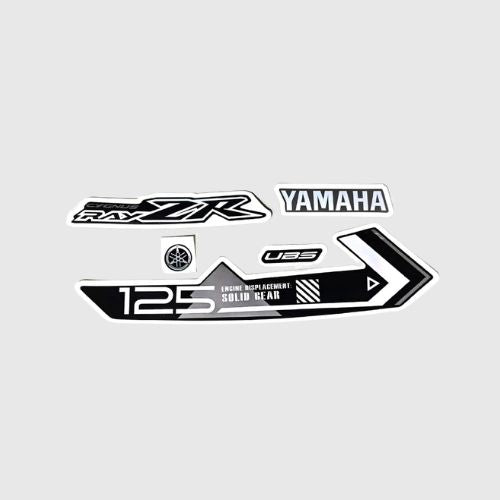 Stckr Set Ray ZR 125 [2020] Mettalic Blk for Yamaha — motorcycle spare part Kenya