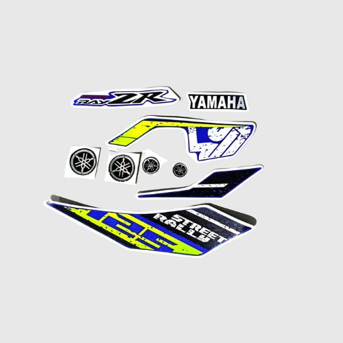 Stckr Set Ray ZR 125 Street Rally [2020] Mettalic Blue for Yamaha — motorcycle spare part Kenya