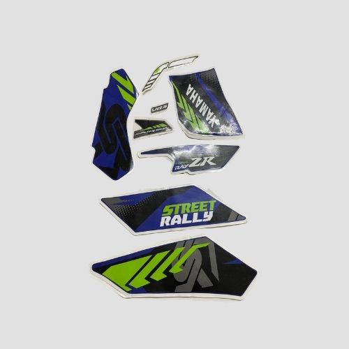 Stckr Set Ray ZR Street Rally Blue/Grn for Yamaha — motorcycle spare part Kenya
