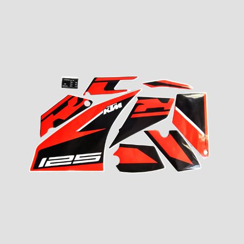 Stckr Set RC125 T1 Orng Tank for KTM RC 125 — motorcycle spare part Kenya