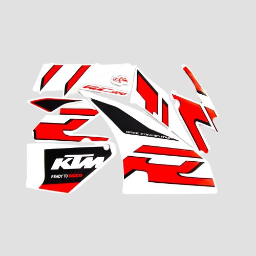 Stckr Set RC125 T2 Orng Tank for KTM RC 125 — motorcycle spare part Kenya