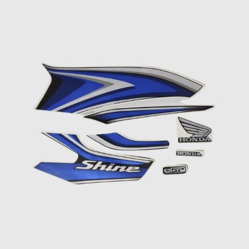 Stckr Set Shine 100 E20 Blk/Blue for Honda — motorcycle spare part Kenya