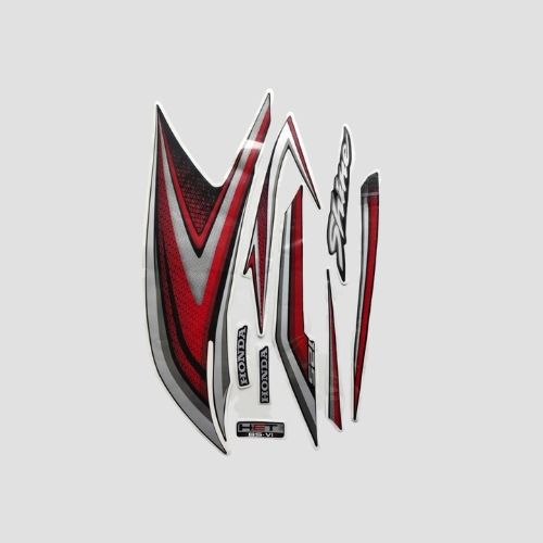 Stckr Set Shine 125 BS6 [2020] Blk/Red