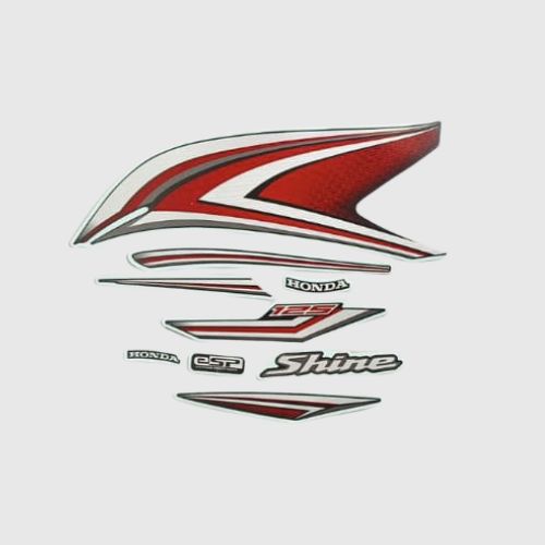 Stckr Set Shine 125 E20 Blk/Red for Honda — motorcycle spare part Kenya