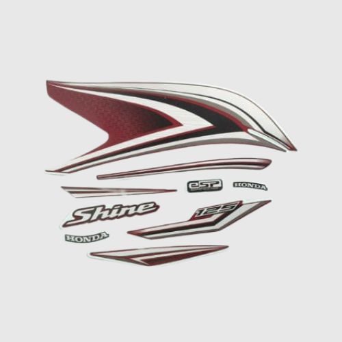 Stckr Set Shine 125 E20 Red Tank