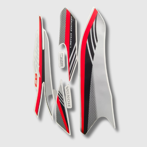 Stckr Set Shine Limited Edition Blk/Grey for Honda — motorcycle spare part Kenya