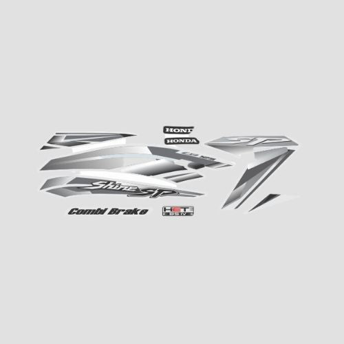Stckr Set Shine SP T2 [whi Tank] for Honda — motorcycle spare part Kenya