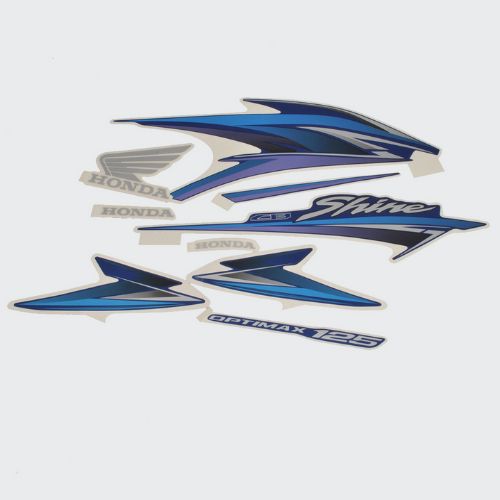 Stckr Set Shine T4 [blue Tank-blue] for Honda — motorcycle spare part Kenya