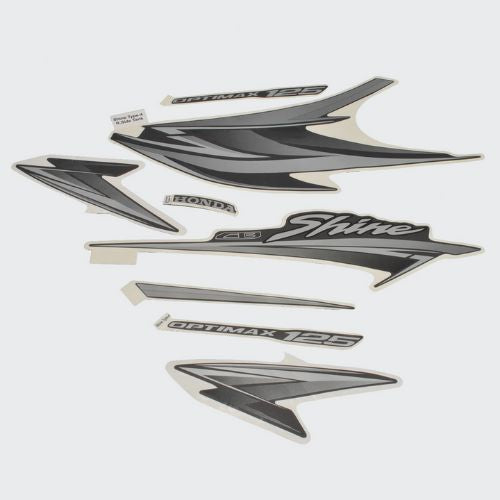 Stckr Set Shine T4 [grey Tank-grey] for Honda — motorcycle spare part Kenya