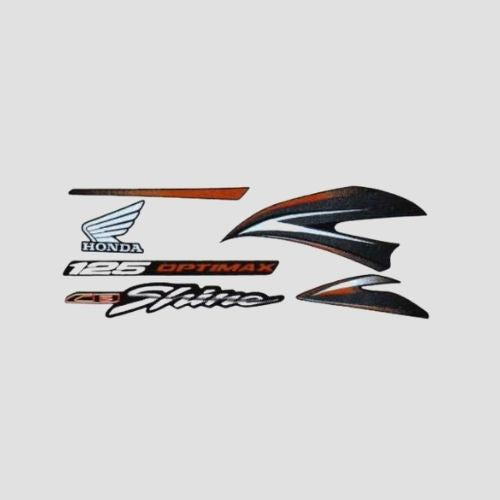Stckr Set Shine T5 [blk Tank-red] for Honda — motorcycle spare part Kenya