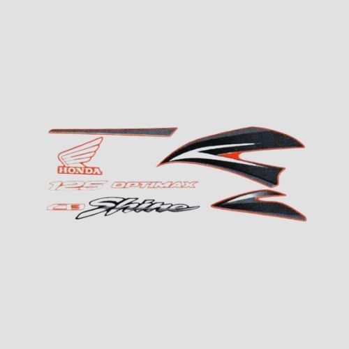 Stckr Set Shine T6 [red Tank] for Honda — motorcycle spare part Kenya
