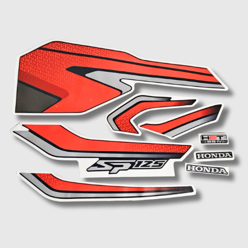 Stckr Set SP125 T2 Blk/Red