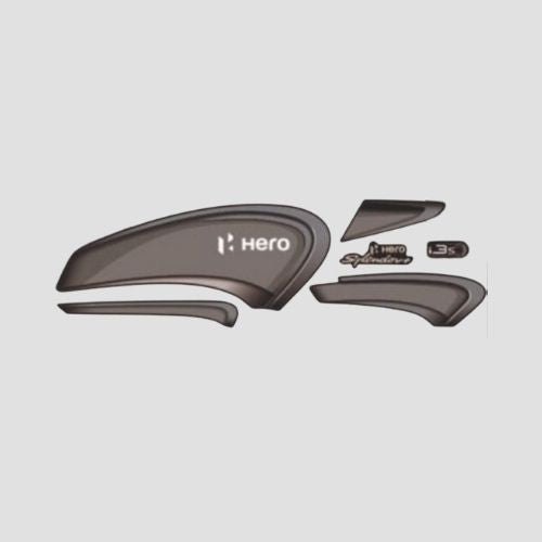 Stckr Set Splendor Plus BS6 E20 Blk/Grey
