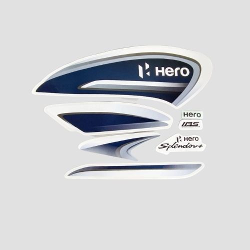Stckr Set Splendor Plus BS6 [slvr Tank]
