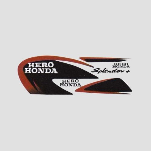 Stckr Set Splendor Plus [grey Tank-red] for Hero — motorcycle spare part Kenya