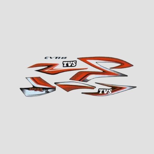 Stckr Set Star City 110 T3 [blk Tank-red] for TVS — motorcycle spare part Kenya