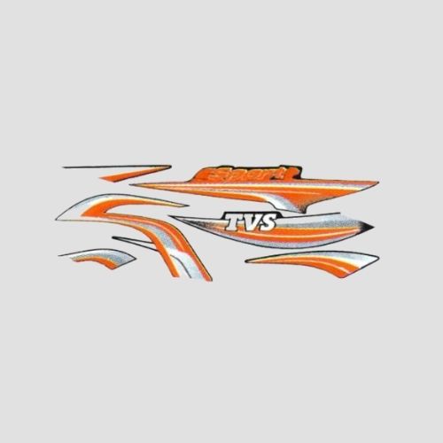 Stckr Set Star Sport T3 [blk Tank-orng] for TVS — motorcycle spare part Kenya