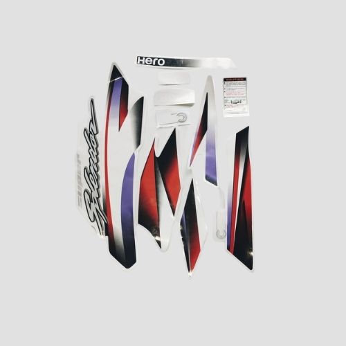 Stckr Set Super Splendor 2018 Blk/Red for Hero — motorcycle spare part Kenya