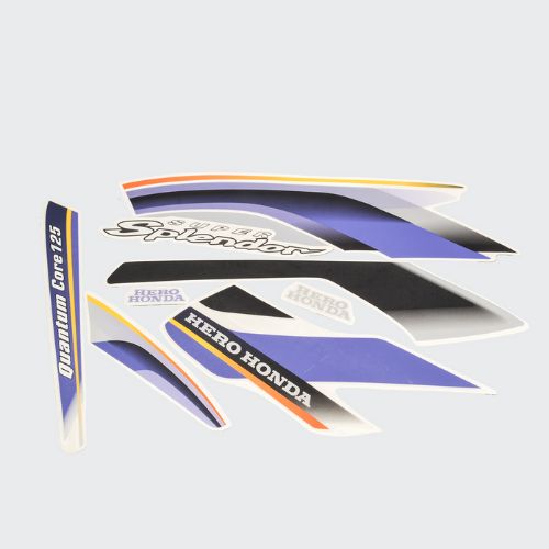 Stckr Set Super Splendor N/M [blk Tank-blue] for Hero — motorcycle spare part Kenya