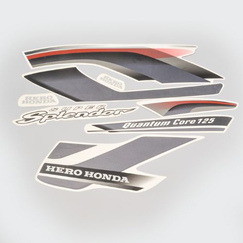 Stckr Set Super Splendor N/M [blk Tank-red] for Hero — motorcycle spare part Kenya