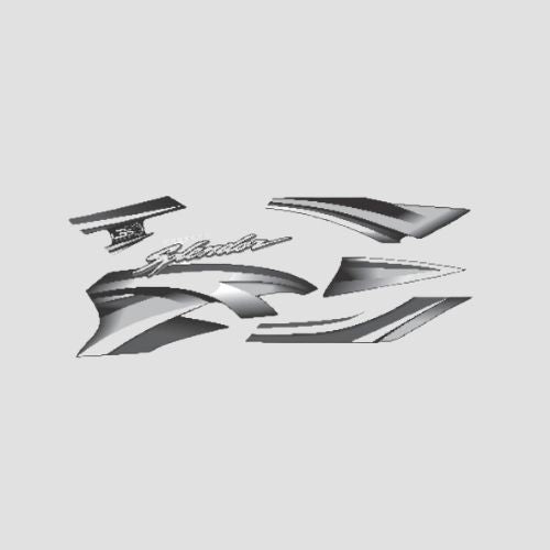 Stckr Set Super Splendor T6 [Blk-grey] for Hero — motorcycle spare part Kenya