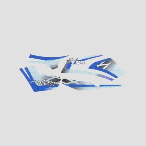 Stckr Set Victor Gx [blk Tank-blue] for TVS — motorcycle spare part Kenya