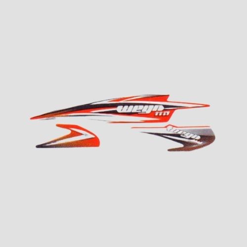 Stckr Set Wego T3 [Red-red] for TVS — motorcycle spare part Kenya