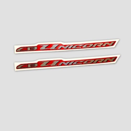 Stckr Tail Panel Unicorn [Red-slvr] for Honda — motorcycle spare part Kenya