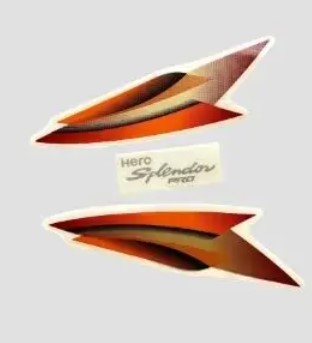 Sticker H L Firing Hero Splendor Pro T3 [red Tank-orange]