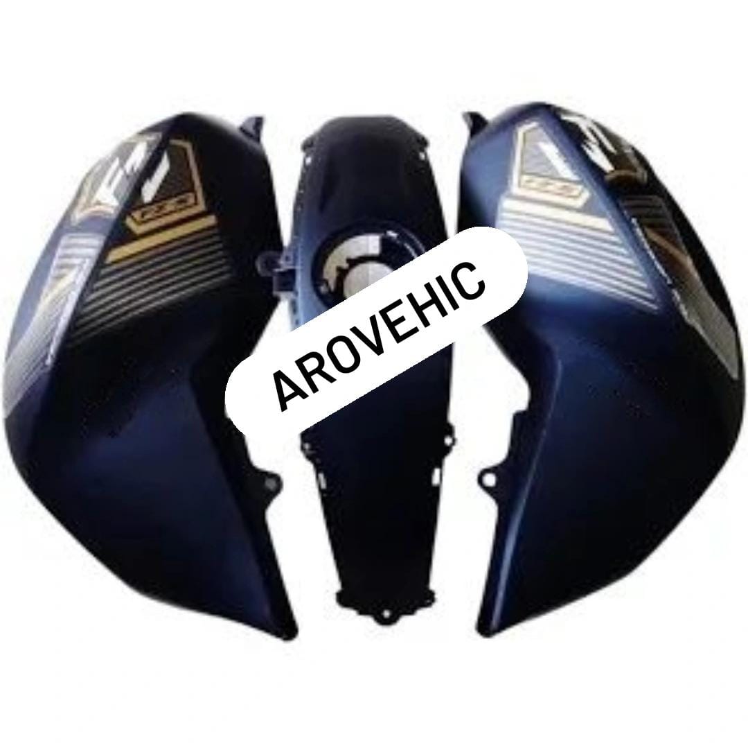 Tank Cover with Graphics - Matt Dark Blue - Set of 3 for Yamaha FZ S — motorcycle spare part Kenya