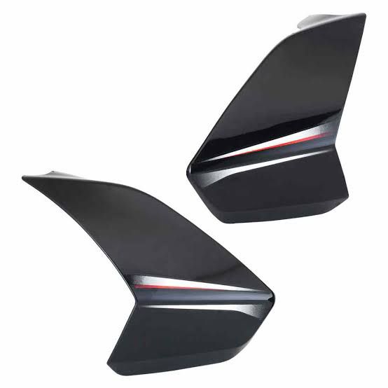 Tank Sheild Black with Silver Set of 2