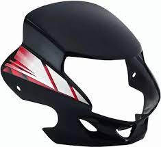 Visor Black and Red Colour CD Deluxe for Hero CD Deluxe HF Deluxe — motorcycle spare part Kenya